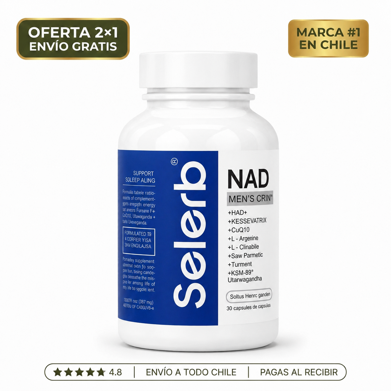 NAD+ Selerb Booster – Energía Y Vitalidad Masculina